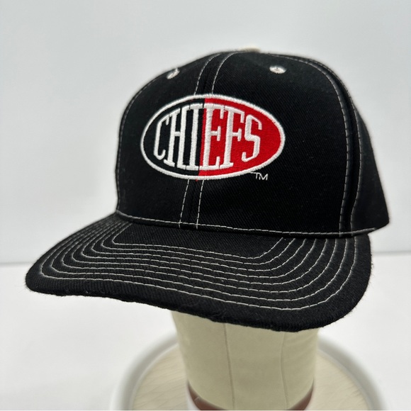 Vintage Rare Kansas City Chiefs Drew Pearson Snapback Hat Classic Black NFL Team - Picture 1 of 12